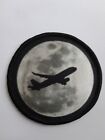 3" Plane Spotter Airplane Moon Iron Or Sew On Patch Badge 