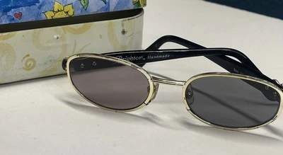 Óculos de sol feminino Brighton Bon Voyage aros ovais desgaste! Estojo de metal Flaw Pics 50-19 - Imagem 1 de 4