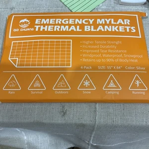 Notfallrettung Weltraum Thermo Mylar Decken - Bild 1 von 2