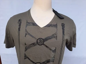 GUESS NEU HERREN T-SHIRT WEIDENGRÜN KURZARM V-AUSSCHNITT GR. L - Bild 1 von 12