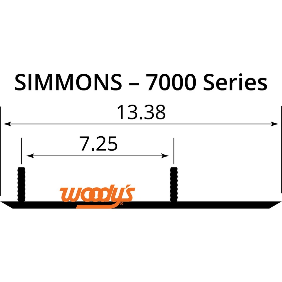 Woodys Extender Trail III 4" Carbide Wear Runners for Simmons Skis (ESM3-7000) - Image 1 of 1