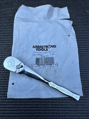NOS Armstrong Tools USA 10-992 Full Polish Maxx Ratchet, 1/4" Drive (ARM Logo) - Image 1 of 4