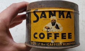 Vintage SANKA Kaffee Blechdose ohne Deckel - Dirty Dusty Musty Rusty SCHEUNENFUND - Bild 1 von 10