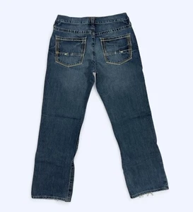 Pantalones de mezclilla Ariat M4 relajados corte bota bordados vaqueros azules lavados para hombre talla 32x31 - Imagen 1 de 7
