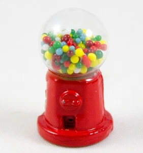 Casa de muñecas miniatura de metal rojo máquina de bolas de goma escala 1:12 - Imagen 1 de 6