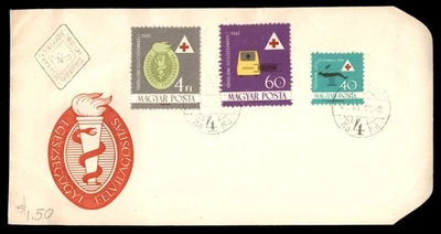 Mayfairstamps Hungary FDC 1961 Red Cross Combo Torch and Snake First Day Cover a - Image 1 of 2
