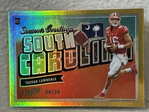 2021 Prestige Seasons Greetings Xtra Points Gold /99 Trevor Lawrence Rookie RC - Picture 1 of 4