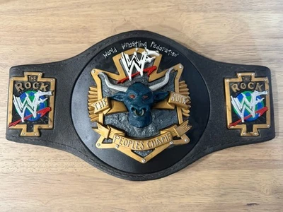 Vintage 1999 Jakks WWF Wrestlemania The Rock Brahma Bull Championship Belt - Image 1 of 4