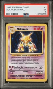 Alakazam Holo #1 /102 PSA 5 - 1999 Pokemon Game Base Set Unlimited - Picture 1 of 2