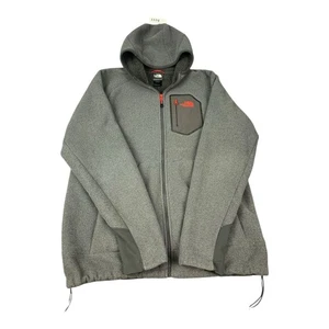 The North Face Men’s Full Zip Fleece Top, Grey And Red, Men’s Size Large - Picture 1 of 9