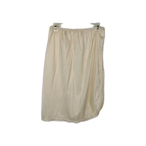 Mel-Lin Vintage Skirt Slip Ivory Cream 100% Nylon Lace Detail Womens Sz Large L - Picture 1 of 7