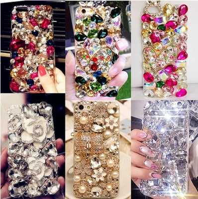 Shock Bling Crystal Pearl Rhinestone Hard Clear Back Case For Galaxy S25 Ultra + - Image 1 of 4
