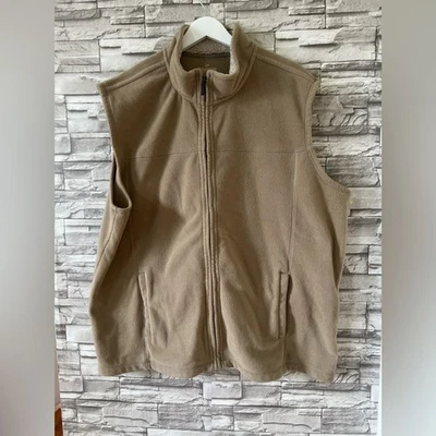 Outdoor Life || Mens 2XL Beige Full Zip Up Outdoor Hiking Fleece Sweater Vest - Image 1 of 4