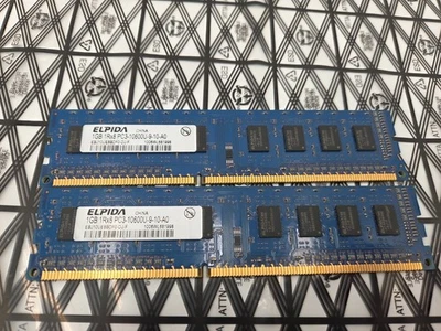 2GB Elpida DDR3 1333MHz RAM Memory - 2x 1GB Sticks - PC3-10600U-9-10-A0 - Image 1 of 2