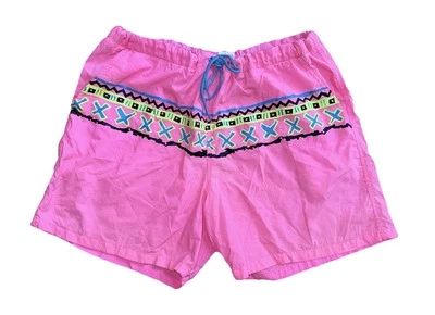De Colección Años 80 OP Ocean Pacific Board Shorts Bañador Playa Surf Años 90 Rosa Foto 1 de 4