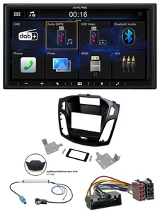 Alpine Bluetooth 2DIN MP3 DAB USB Autoradio für Ford Focus 2014-2018 schwarz - Bild 1 von 10