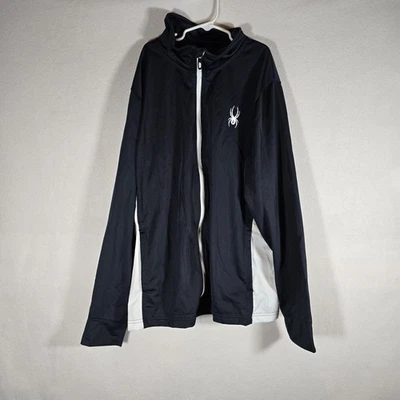New Mens Spyder Empire Fleece Pockets Jacket Blue/white Small Full Zip - Image 1 of 4
