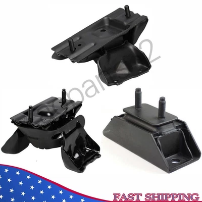 前 L & R 发动机和变速器安装 3 件 99-04 适用于福特 F-250 F-350 F-450 F-550 — 第 1/4 张图片