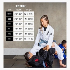 Elite Sports IBJJF Ultra Light BJJ Brazilian Jiu Jitsu Gi for Kids 1 C2 - Picture 1 of 3