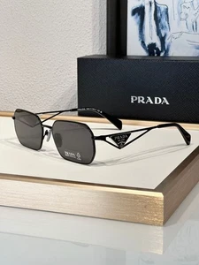 Prada Sunglasses PRA51S 15N01T 58mm BLACK/GREEN - Picture 1 of 9