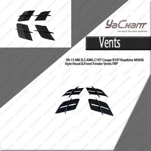 FRP MISHA Hood&Front Fender Vents For 09-15 MB SLS AMG C197 Coupe R197 Roadster - Picture 1 of 6