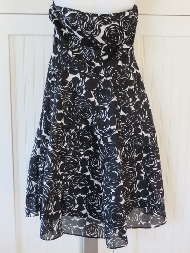 OFF WHITE Abito da sole THE LIMITED evento senza spalline donna taglia 4 bianco sporco nero a strati floreale