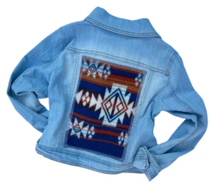 New - Youth M - Denim Jacket with Pendleton® Wool - Kids Jean Jacket - Picture 1 of 2