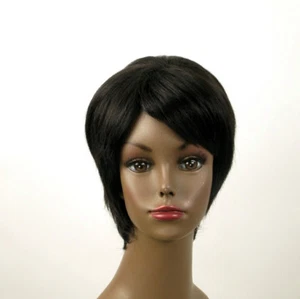 perruque afro femme 100% cheveux naturel courte noir ref KITTY 02 1B - Imagen 1 de 9