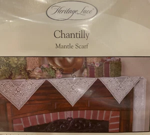 Heritage Lace Chantilly 20" x 168" Mantel Schal ECRU Hergestellt in den USA Neu!! - Bild 1 von 6
