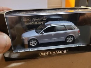 (SB-22) Minichamps 400014411 Audi A4 Avant 2004 akoyasilber in 1:43 in OVP - Foto 1 di 5