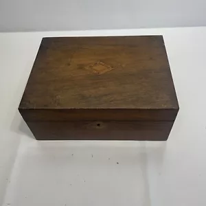 Schöne VINTAGE hölzerne Schreibbox mit Tunbridge Brunnen Inlay klappbarer Deckel - Bild 1 von 24