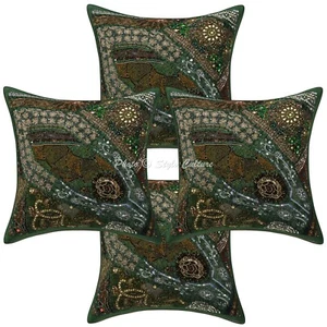 Deko Wohndeko 16 x 16 in Boho Kissenbezug Perlen Boho Sofa Kissenhülle - Bild 1 von 6