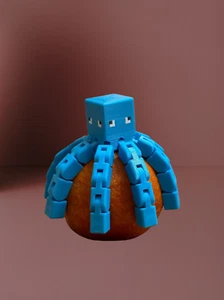 Articulated Minecraft Squid, Flexi Fidget Toy, 3D Printed - Picture 1 of 53