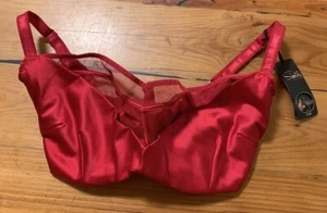 Scantilly By Curvy Kate Peek A Boo Balconette Red Size 32HH New - Picture 1 of 9