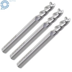 3Pc 3/16" Alu-Power 3 Flute Regular Length Carbide End Mill x 2" Overall Length - Picture 1 of 13
