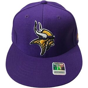 Minnesota Vikings NFL Reebok On Field Mid-Crown Size 7 3/4 Fitted Cap Hat $26