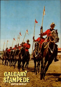 Calgary Stampede Alberta Postcard. Canada Vintage 1973 70s Old Mounties - Picture 1 of 2