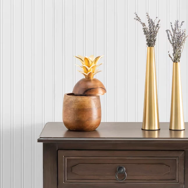 Papel tapiz pintable Allen Roth texturizado 56,4 pies cuadrados 4351028 tablero listón granja Foto 1 de 4