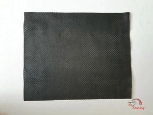 BLACK PERFORATED LEATHER OFFCUTS 12'' x 10'' 2 PIECES TOP ITALIAN QTY LEATHER - Picture 1 of 1