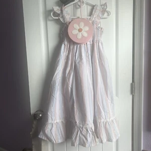 NEW NWT Cynthia Rowley Girls Size 12 Beautiful Long Dress With Pink Purse - Picture 1 of 6