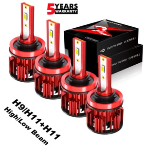 for Volvo S80 S60 XC70 2007 2008 2009 2010 2011 2012-2013 LED Headlight Bulbs x4 - Picture 1 of 13