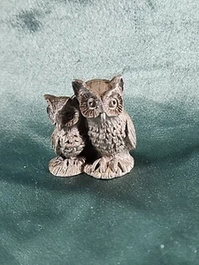 Spoontiques Pewter Metal Great Horned Elf Long Eared Barn Owl Miniature 66F - Picture 1 of 8