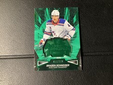 Braden Schneider 2022-23 SPx Finite Rookies Green 56/199 New York Rangers # F-42