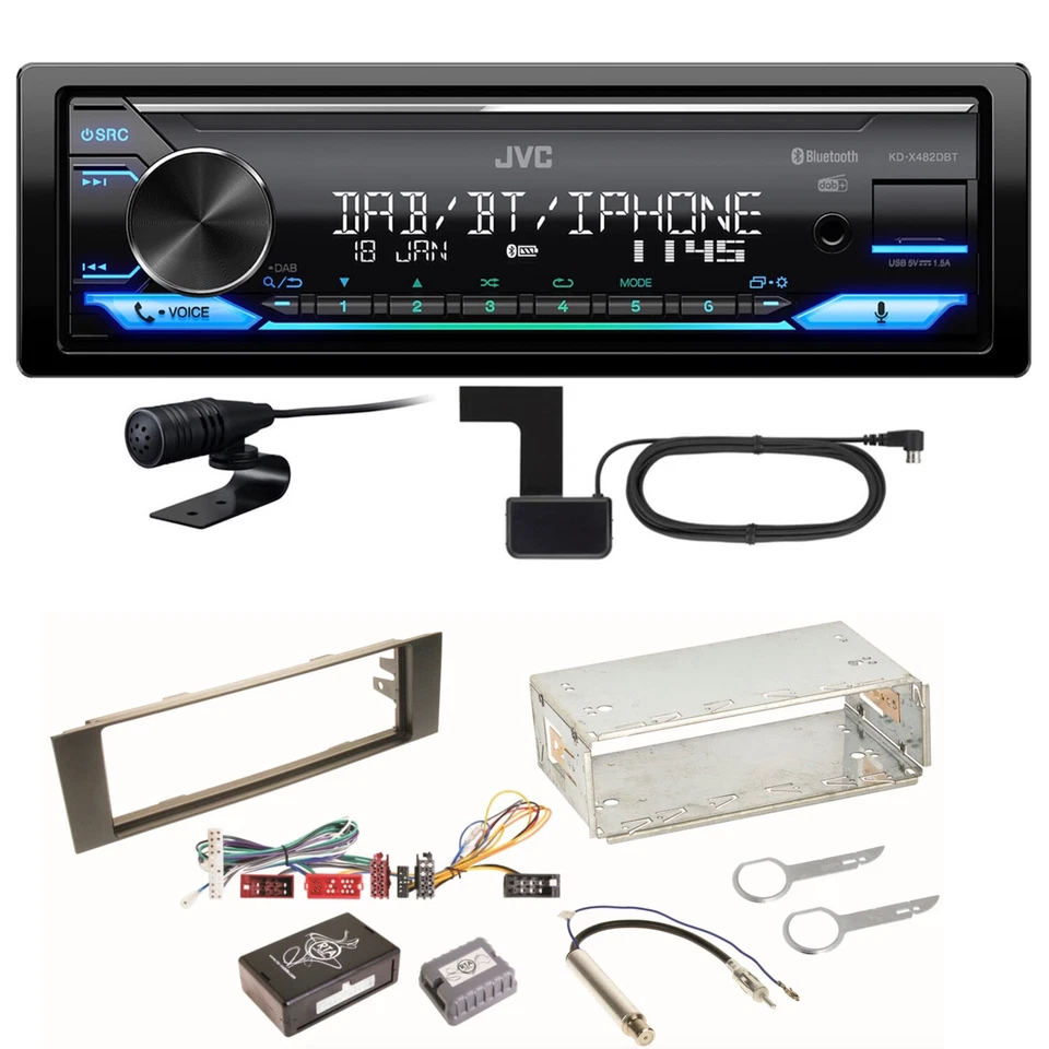 JVC KD-X482DBT Bluetooth Digitalradio USB Einbauset für Audi A3 8P 8PA - Bild 1 von 1
