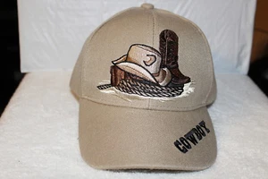 BOTAS SOMBRERO DE VAQUERO CUERDA GORRA DE BÉISBOL EXTERIOR (BEIGE) - Imagen 1 de 3
