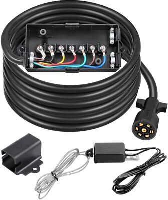 Kit de arnés de cableado de remolque de 7 vías Partsam cable de 8 ft 12 V separable... Foto 1 de 4