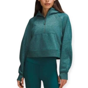 Lululemon Scuba Oversized Half-Zip Hoodie *SparkStorm Teal Silver Specks M/L - Picture 1 of 16