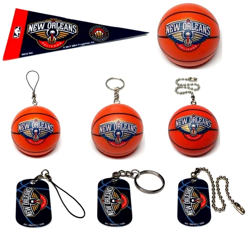 NEW ORLEANS PELICANS NBA MINI BASKETBALL VENDING KEYCHAIN-DANGLER-PULL YOU PICK Cover