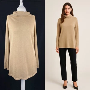 Top túnica suéter tejido metálico dorado Escada talla M hecho en Italia - Imagen 1 de 23