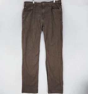 Orvis Jeans Mens 38X34 Brown Five Pocket Straight Leg Casual Denim Classic - Picture 1 of 12